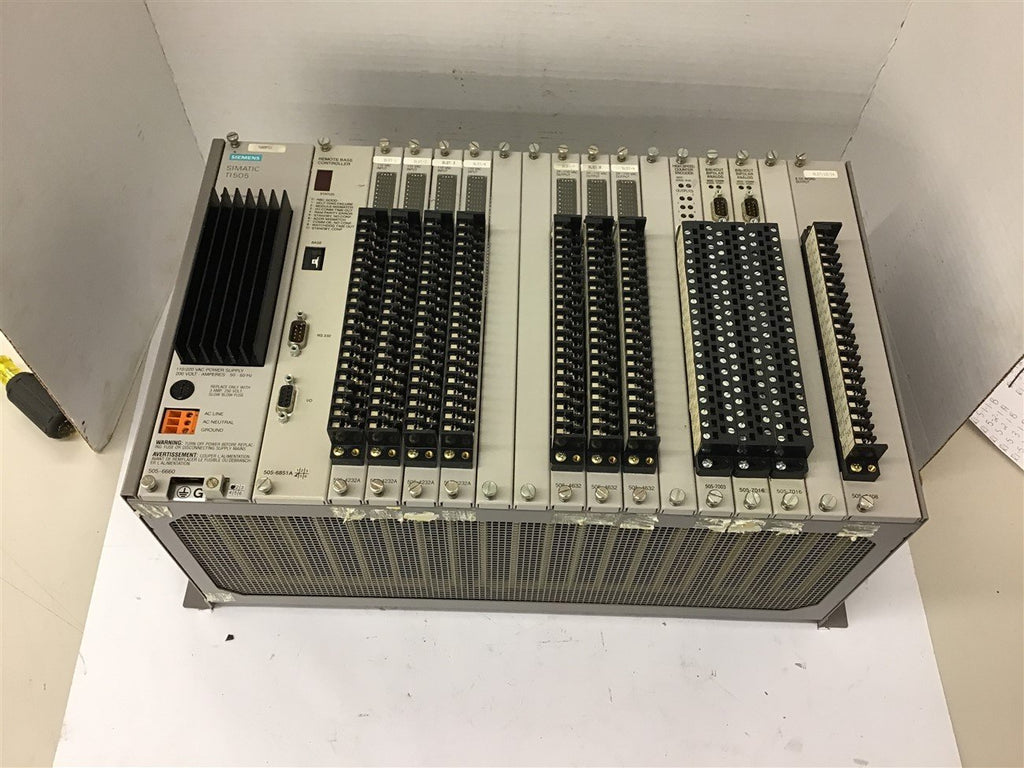 Siemens LR64027 PLC Rack w/ 13 Modules