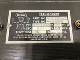 Trenco 612261-1T 2.7 KV Single Phase Transformer 230/460 Pri 380 Sec