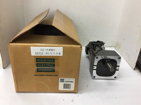 Bodine 1058SM Gearmotor 1/8 / 1/4 HP 83/123 RPM 20.4:1 Ratio 90/130V 1.3/1.7A