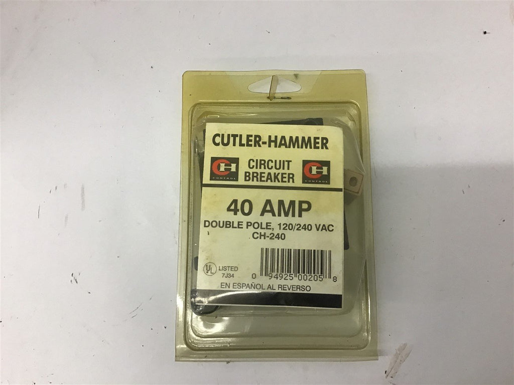 Cutler-Hammer CH-240 40 Amp Circuit Breaker Double Pole 120/240 Vac