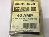 Cutler-Hammer CH-240 40 Amp Circuit Breaker Double Pole 120/240 Vac