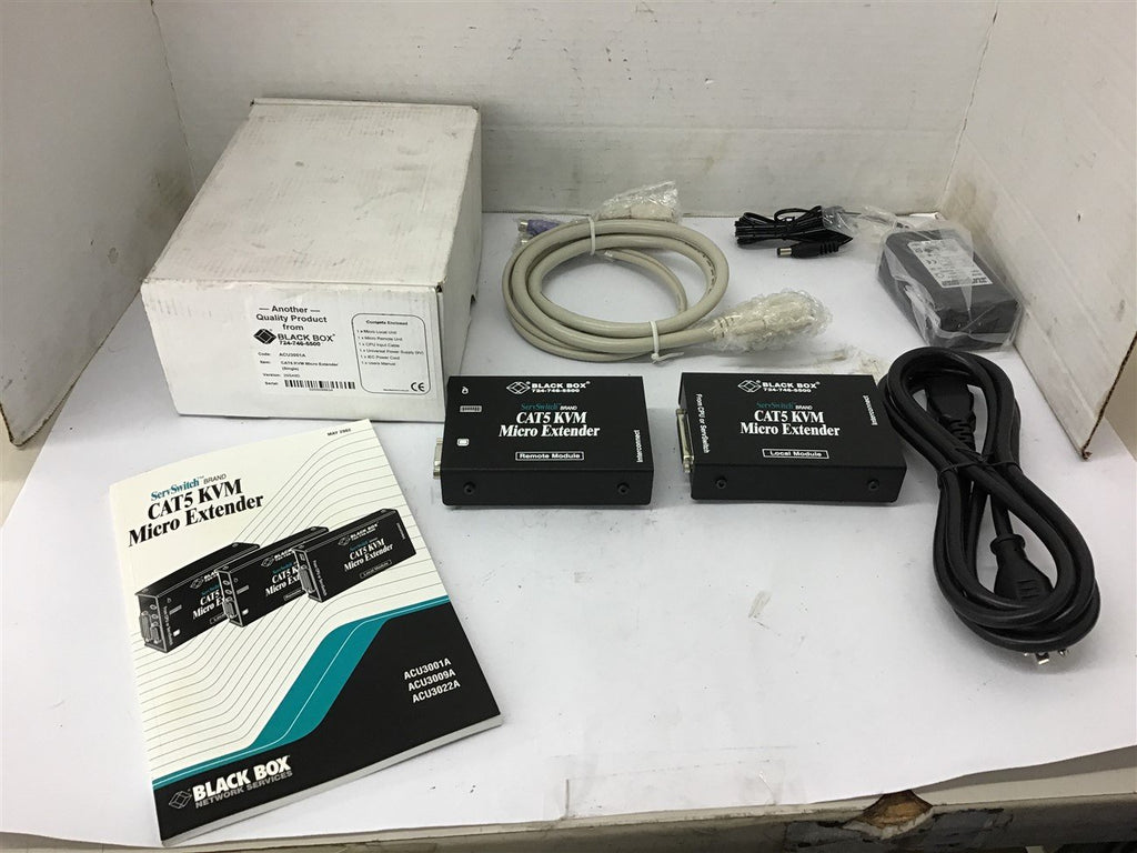 Black Box ACU3001A CAT5 KVM Micro Extender Full Kit