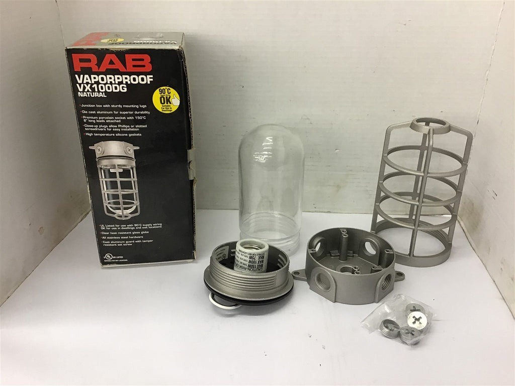 RAB VX100DG Vaporproof Fixture Ceiling Mount 150W