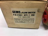 Gems Flow Switch 27051 Switch FS-200 1" Brass 0.5 GPM 20VA 50 0 240VAC