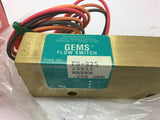 Gems Flow Switch Type FS-925 P/N 26915 Water .250 GPM Brass