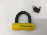 Master Lock Mini U Lock 8118DPF Yellow Vinyl Coated High Security