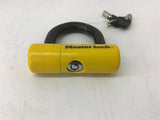 Master Lock Mini U Lock 8118DPF Yellow Vinyl Coated High Security