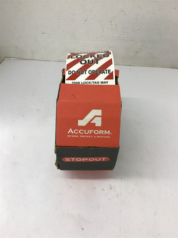 Accuform Signs TAR416 Tags By-The-Roll Lockout Tags