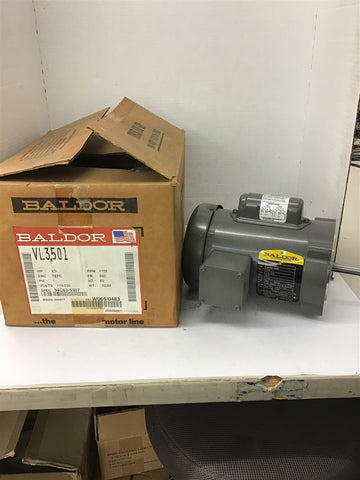 Baldor VL3501 1/3 HP AC Motor 115/230 Volts Single Phase 1800 Rpm 4P 56C Frame