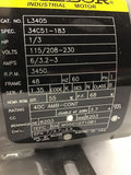 Baldor L3405 1/3 HP AC Motor 115/208-230 Volts Single Phase 3600 Rpm 48 Frame