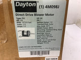 Dayton 4M098J 1/3 HP Blower Motor 115 Volts 1075 Rpm 3 Speed