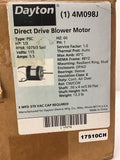 Dayton 4M098J 1/3 HP AC Motor 1075 Rpm 3 Speed 115 Volts 48YZ