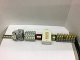 Allen Bradley 700-CF400 Contactor 1492-JG4 Terminal Block &Contact 26" DIN Rail