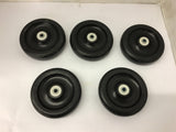 Colson 2-5-53 or 2-5-55 Polyolefin Black Wheel with Bearing Lot Of 5