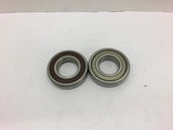 Nachi 6208NSE Rubber Seal Genbearco 6208-07 Steel Seel Bearing Lot of 2