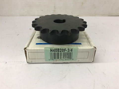 Tsubaki H40B20F 3/4" Sprocket