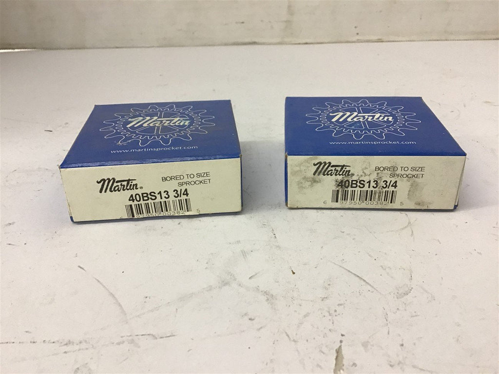 Martin 40BS13 3/4 Sprocket 40 chain 13 Teeth 3/4" Bore Lot Of 2