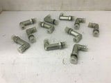 90 Degree Steel Fittings 3/8" JIC x 3/8" Boss w/ Rubber Gasket Lot Of 11