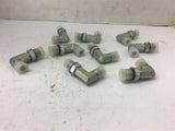 90 Degree Steel Fittings 3/8" JIC x 3/8" Boss w/ Rubber Gasket Lot Of 9