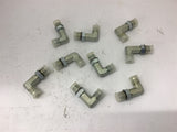 90 Degree Steel Fittings 3/8" JIC x 3/8" Boss w/ Rubber Gasket Lot Of 9