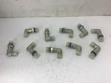 90 Degree Steel Fittings 3/8" JIC x 3/8" Boss w/ Rubber Gasket Lot Of 10