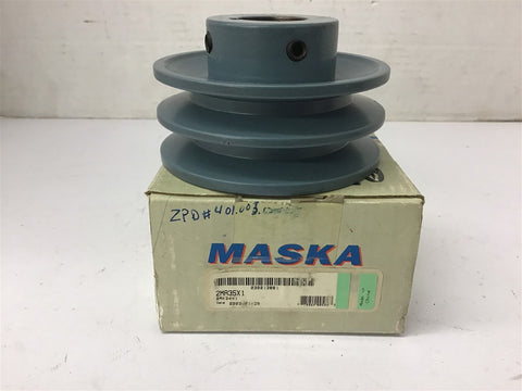 Maska 2MA35X1 2 Groove Pulley 1" Bore