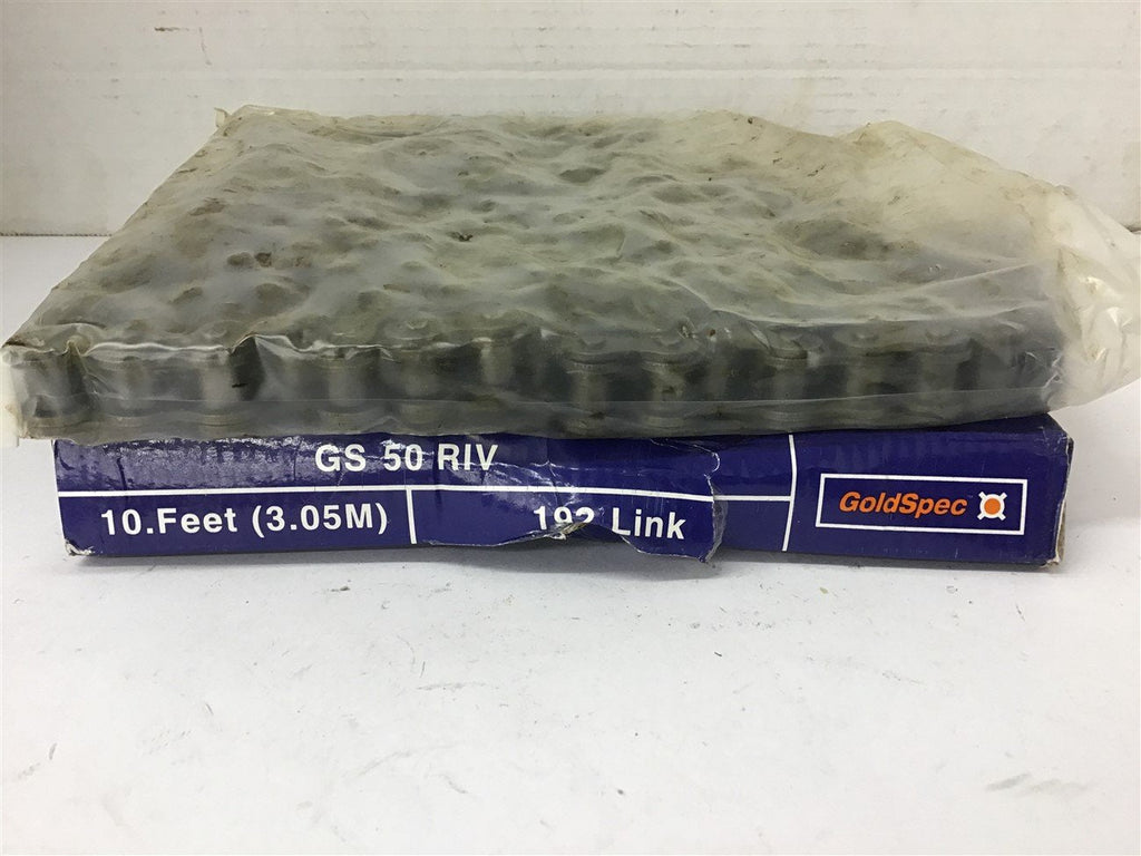 Goldspec GS 50 Riv Roller Chain 10 Ft Long