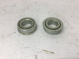 Flanged Ball Bearing 3/4" Bore 1 3/8" OD 1 1/2" Flange OD Lot Of 10