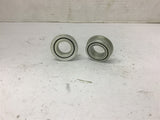 Flanged Ball Bearing 3/4" Bore 1 3/8" OD 1 1/2" Flange OD Lot Of 10