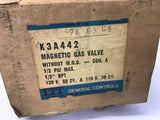 ITT K3A442 Magnetic Gas Valve 1/2 PSI 1/2" NPT 120V