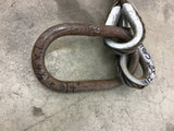 Two Leg Wire Rope Slings 1/2"x8' Cable 7"x4 1/2"x3/4" Ring Dimension