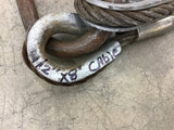 Two Leg Wire Rope Slings 1/2"x8' Cable 7"x4 1/2"x3/4" Ring Dimension