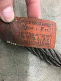 Two Leg Wire Rope Slings 1/2"x8' Cable 7"x4 1/2"x3/4" Ring Dimension