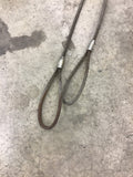 Two Leg Wire Rope Slings 1/2"x8' Cable 7"x4 1/2"x3/4" Ring Dimension