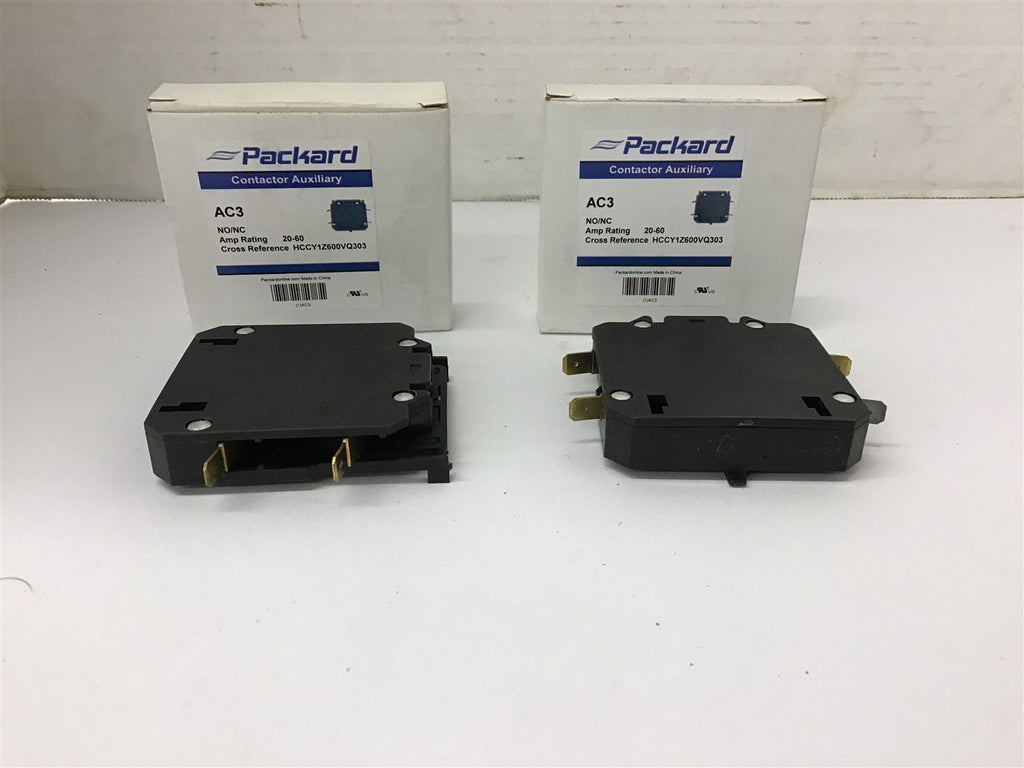 Packard AC3 20-60 Amp Contactor Auxiliary Lot Of 2