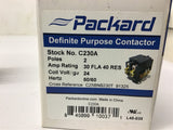 Packard C230A Definite Purpose Contactor 2 Poles 30 Amp 24 Coil V Lot of 3