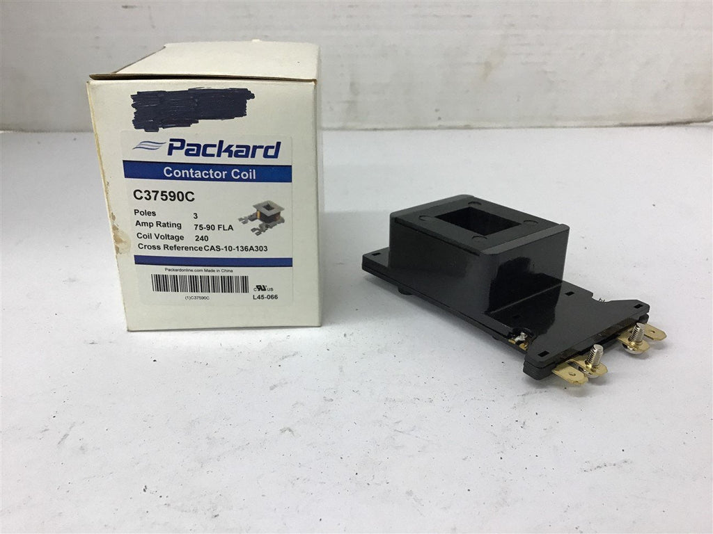 Packard C37590C 3 Pole Contactor Coil 75-90 FLA 240 Volts