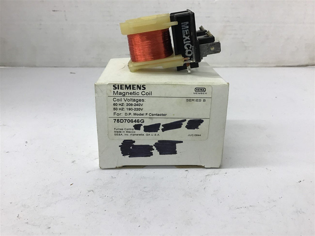 Siemens 75D70646G Magnetic coil 208-240 Volts