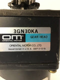 Oriental Motor 3RK15GN-AW 15 Watt 115 Volt 0.41 Amp w/ 3GN30KA Gear Head