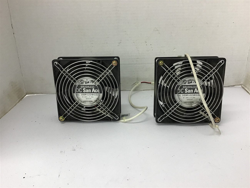Sanyo 109R1224H1021 DC San Ace Brushless Fan 24 V DC Lot Of 2