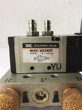SMC VZ3120 Solenoid Valve 100 Volt coil Mounted on Manifold
