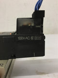 SMC VZ3120 Solenoid Valve 100 Volt coil Mounted on Manifold
