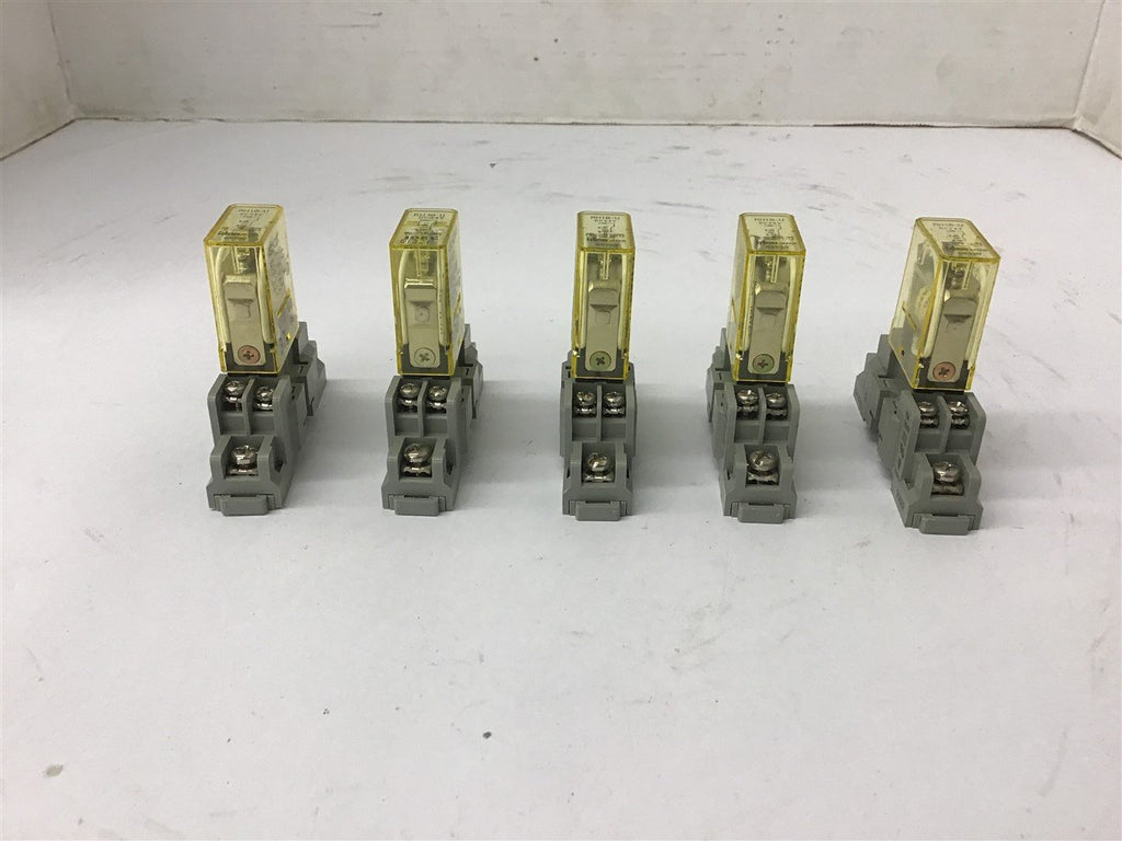 Idec RH1B-U 24 VDC Relay with Base Lot Of 5