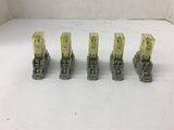 Idec RH1B-U 24 VDC Relay with Base Lot Of 5