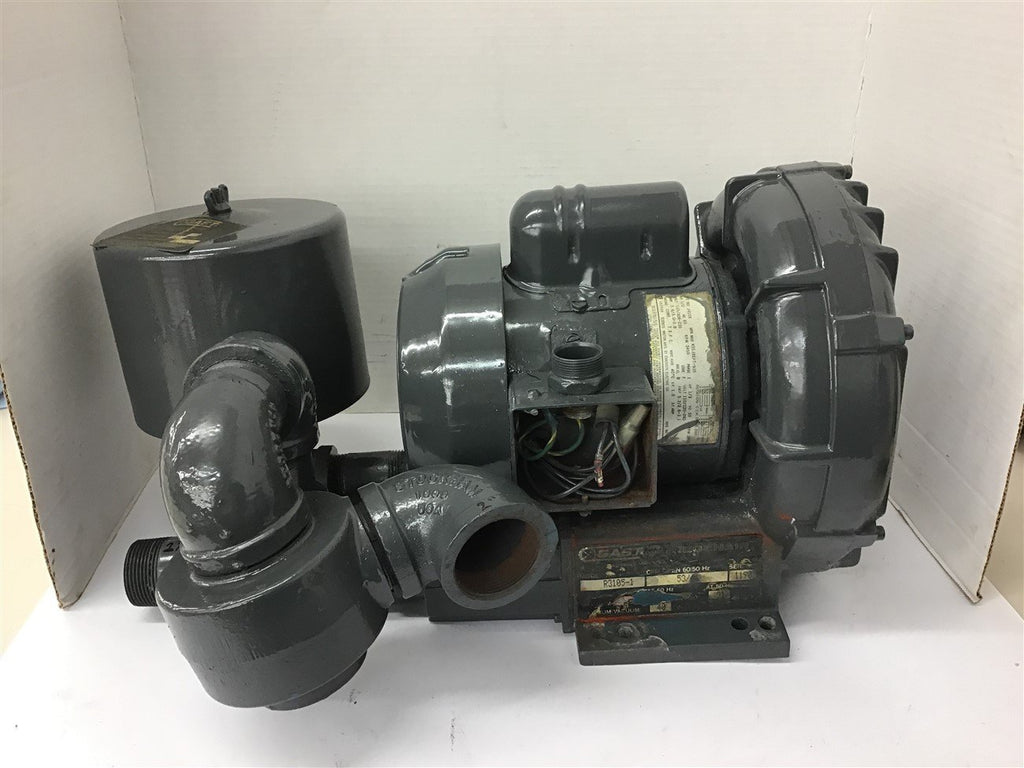 Gast R3105-1 Regenerative Blower 53 CFM 1/2 HP 115/208-230 Volts single Phase