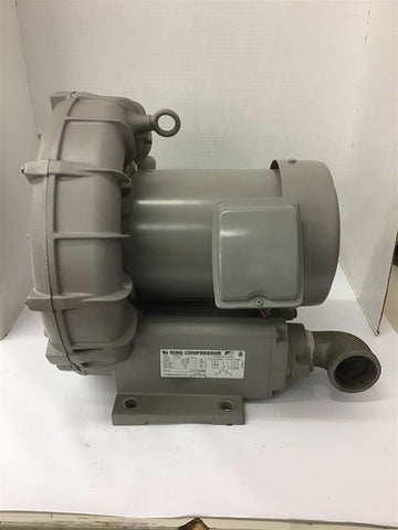 Fuji VFC500A-7W Ring Compressor 3 Phase 2 Pole 460 Volt 1.9 KW 3.1 Amps