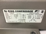 Fuji VFC500A-7W Ring Compressor 3 Phase 2 Pole 460 Volt 1.9 KW 3.1 Amps