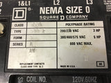 Square D 8536 SB02 Nema size 0 Starter 460 Volt 5 HP 120 Volt Coil