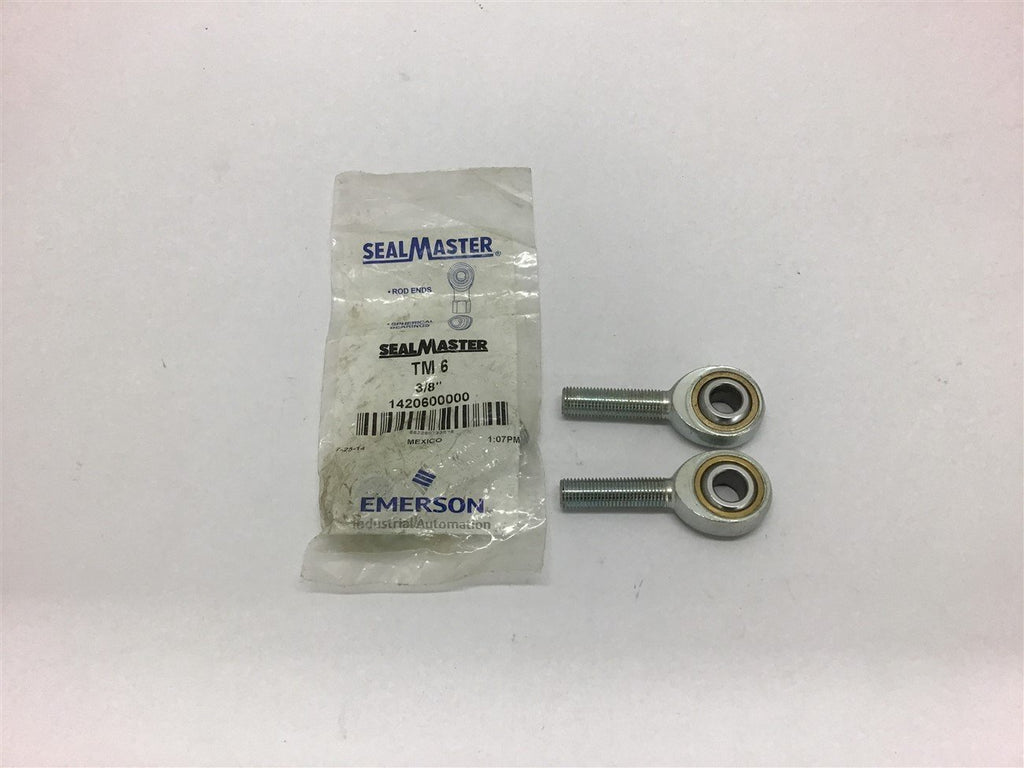 Emerson SealMaster TM6 3/8" Spherical Male Rod Ends Lot of 3