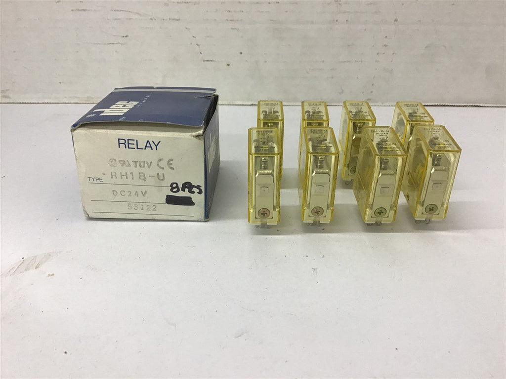 IDEC RH1B-U 24 VDC Relay Lot OF 8